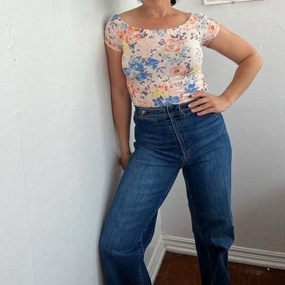 Rebecca Taylor | Off the Shoulder Floral Tee - Picture 2 of 5